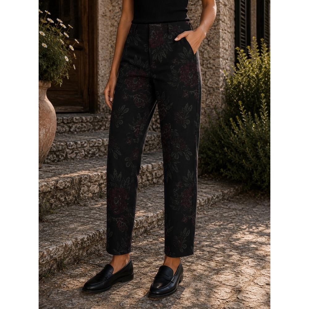 Elliot Lauren Floral Pull on‎ Slacks Pant Size 8